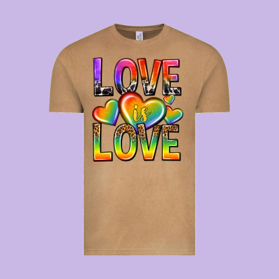 Vintage Tee love is love with hearts