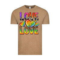 Vintage Coffee love is love with hearts Vintage Tee - texasbilliewilder