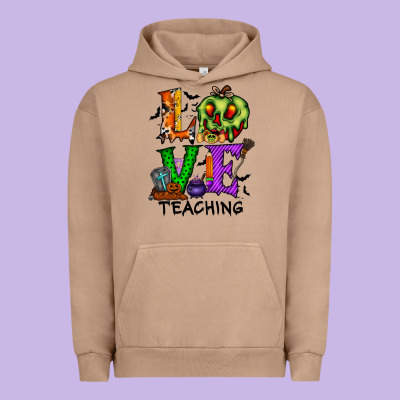 Love Taching Halloween Urban Hoodie Designed By Racoondesign