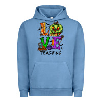 Pigment Pebble Blue love taching halloween Urban Hoodie - RacoonDesign
