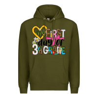 Army Green my first day of 3rd grade Premium Hoodie - NancyCooperArtShop