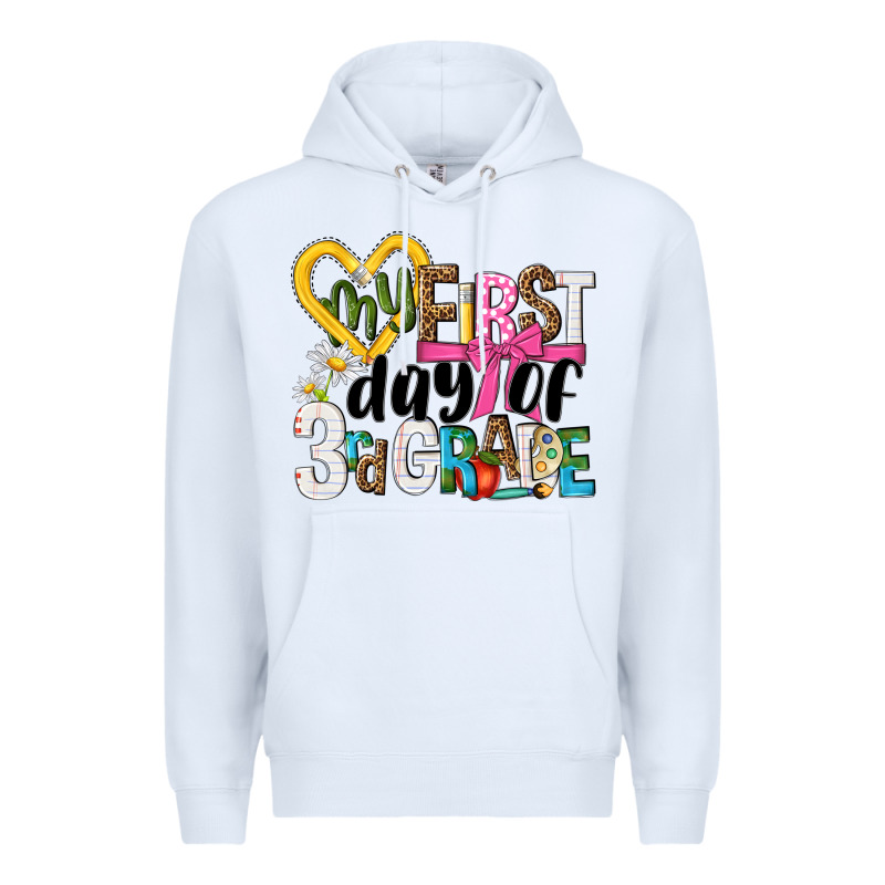 My First Day Of 3rd Grade Premium Hoodie by NancyCooperArtShop | Teevron
