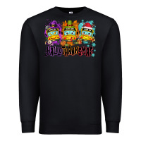 Black Happy Hallothanksmas school bus Premium Sweatshirt - NancyCooperArtShop