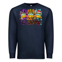 Navy Happy Hallothanksmas school bus Premium Sweatshirt - NancyCooperArtShop