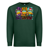 Sports Green Happy Hallothanksmas school bus Premium Sweatshirt - NancyCooperArtShop