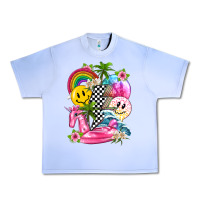 Grape Ice summer smile face and beach vibes with rainbow tbw Urban Heavy Tee - texasbilliewilder