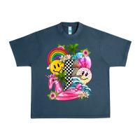 Midnight Navy summer smile face and beach vibes with rainbow tbw Urban Heavy Tee - texasbilliewilder