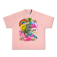 Salmon summer smile face and beach vibes with rainbow tbw Urban Heavy Tee - texasbilliewilder