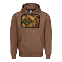 Chestnut christmas trees and leopard background Zipper Hoodie - BundleAndBundleShop