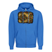 True Royal christmas trees and leopard background Zipper Hoodie - BundleAndBundleShop