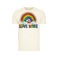 Love Wins With Daisy And Heart Vintage Tee | Teevron