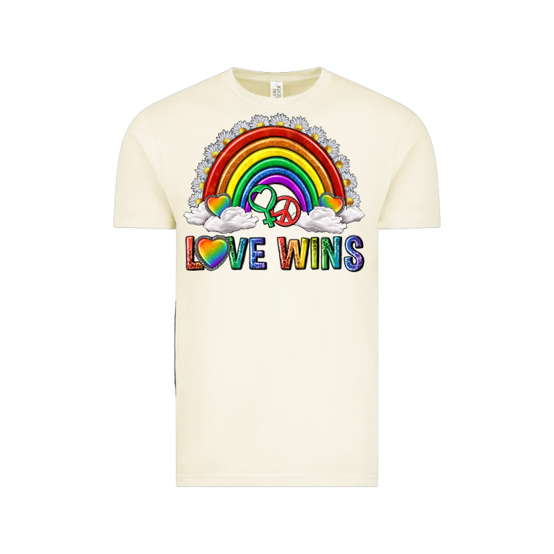 Love Wins With Daisy And Heart Vintage Tee by texasbilliewilder | Teevron