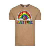 Vintage Coffee love wins with daisy and heart Vintage Tee - texasbilliewilder