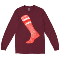 Burgundy red sock fa element 2 Long Sleeve Tee - FaDigitalArtStudio