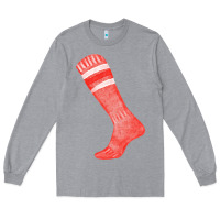 Heather Grey red sock fa element 2 Long Sleeve Tee - FaDigitalArtStudio