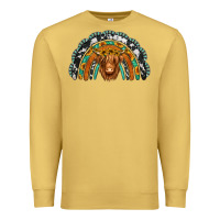 Antique Gold turquoise cowhide sunflower headband highland cow Premium Sweatshirt - Jasminsmagicworld