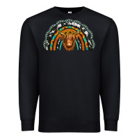Black turquoise cowhide sunflower headband highland cow Premium Sweatshirt - Jasminsmagicworld