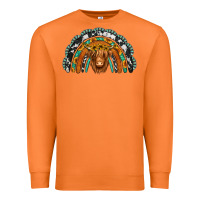 Carrot turquoise cowhide sunflower headband highland cow Premium Sweatshirt - Jasminsmagicworld