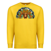 Lemon turquoise cowhide sunflower headband highland cow Premium Sweatshirt - Jasminsmagicworld