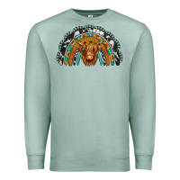 Seafoam turquoise cowhide sunflower headband highland cow Premium Sweatshirt - Jasminsmagicworld