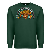 Sports Green turquoise cowhide sunflower headband highland cow Premium Sweatshirt - Jasminsmagicworld