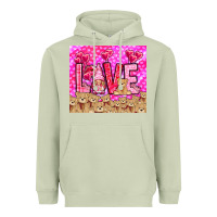 Matcha love gnome with bear Heavyweight Hoodie - NancyCooperArtShop
