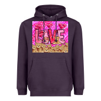 Plum love gnome with bear Heavyweight Hoodie - NancyCooperArtShop