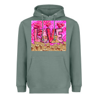 Sage love gnome with bear Heavyweight Hoodie - NancyCooperArtShop