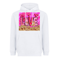 White love gnome with bear Heavyweight Hoodie - NancyCooperArtShop