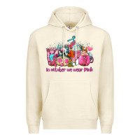 Sandshell western cancer  in october we wear pink coffee cups with ribbons Premium Hoodie - AdoDesignShop
