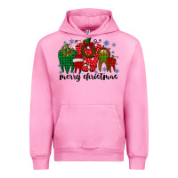 Fuchsia Pink merry christmas tooth Urban Hoodie - RacoonDesign