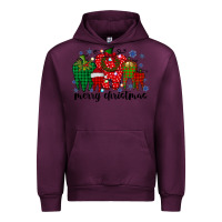 Mauve Wine merry christmas tooth Urban Hoodie - RacoonDesign