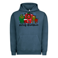 Pigment Midnight Navy merry christmas tooth Urban Hoodie - RacoonDesign