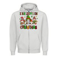 Dove Grey i believe in christmas Zipper Hoodie - AdoDesignShop