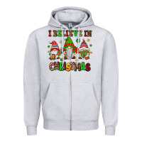 Heather Grey i believe in christmas Zipper Hoodie - AdoDesignShop