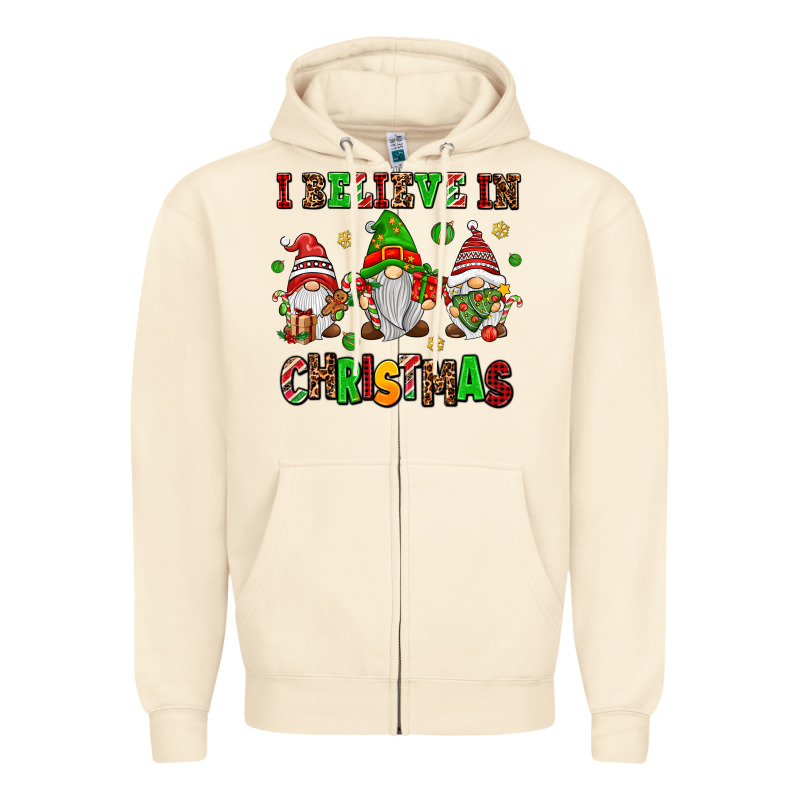I Believe In Christmas Zipper Hoodie by AdoDesignShop | Teevron
