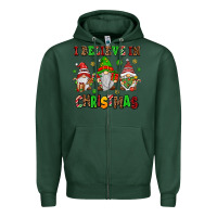 Sports Green i believe in christmas Zipper Hoodie - AdoDesignShop