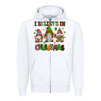White i believe in christmas Zipper Hoodie - AdoDesignShop