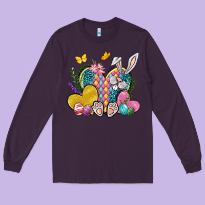 Easter Heart Easter Day Long Sleeve Tee Designed By Neo Western