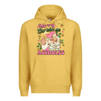 Antique Gold merry christmas assholes Premium Hoodie - MaliasSmallBusiness