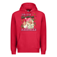 Cardinal merry christmas assholes Premium Hoodie - MaliasSmallBusiness