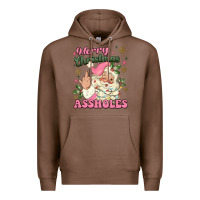 Chestnut merry christmas assholes Premium Hoodie - MaliasSmallBusiness