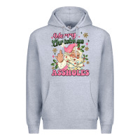 Heather Grey merry christmas assholes Premium Hoodie - MaliasSmallBusiness