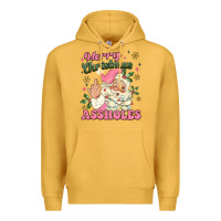 Mustard merry christmas assholes Premium Hoodie - MaliasSmallBusiness