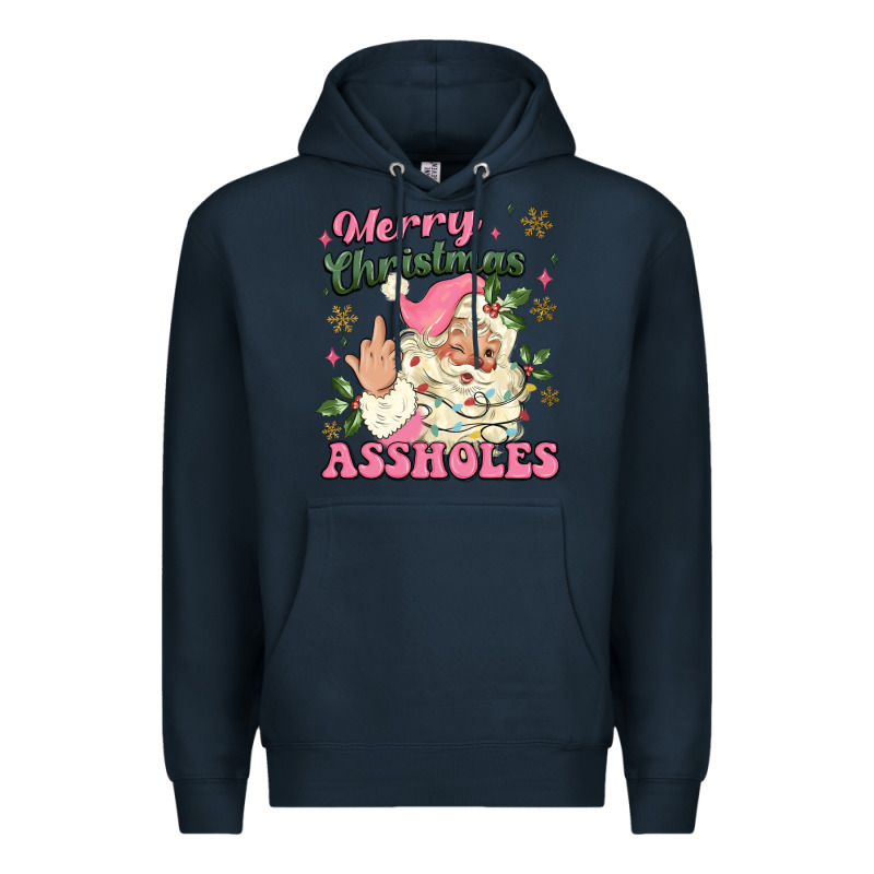 Merry Christmas Assholes Premium Hoodie by MaliasSmallBusiness | Teevron