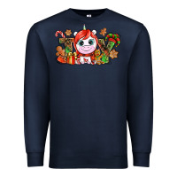 Navy Joy unicorn Christmas Premium Sweatshirt - NancyCooperArtShop