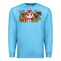Ocean Blue Joy unicorn Christmas Premium Sweatshirt - NancyCooperArtShop