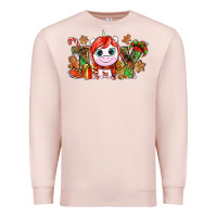 Pale Pink Joy unicorn Christmas Premium Sweatshirt - NancyCooperArtShop