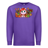 Purple Joy unicorn Christmas Premium Sweatshirt - NancyCooperArtShop