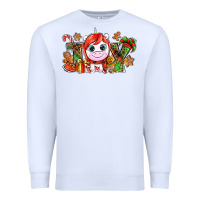White Joy unicorn Christmas Premium Sweatshirt - NancyCooperArtShop